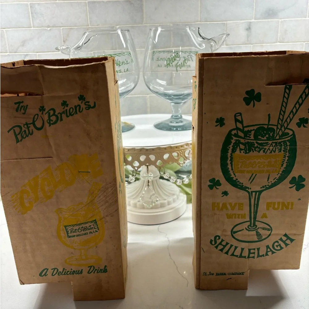 Pat O'Brien's Hurricane Glass Set of 2